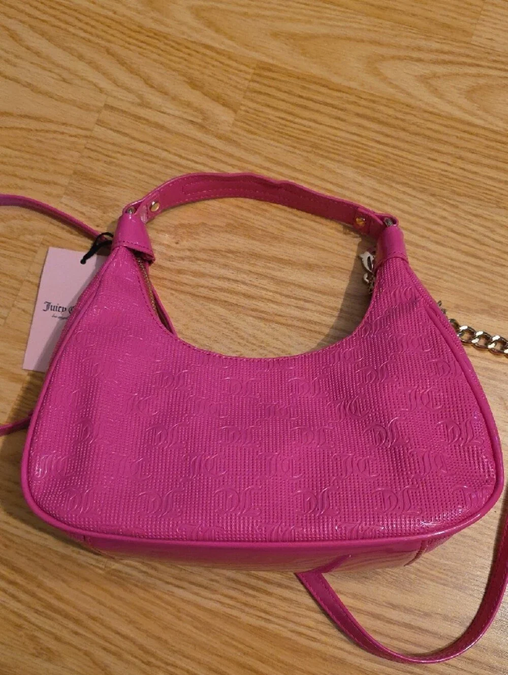 Juicy Couture Pink Flash Semi Charmed Hobo Bag